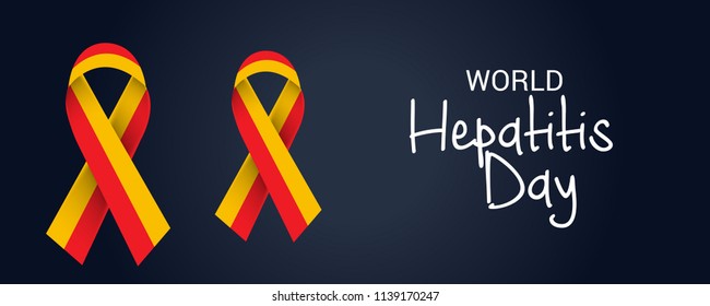 Vector illustration of a Banner for World Hepatitis Day with Text Space Background.