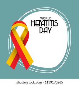 Vector illustration of a Banner for World Hepatitis Day with Text Space Background.