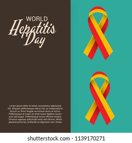 Vector illustration of a Banner for World Hepatitis Day with Text Space Background.