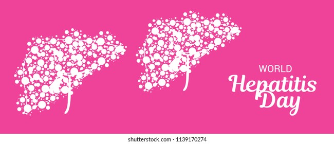 Vector illustration of a Banner for World Hepatitis Day with Text Space Background.