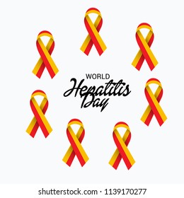 Vector illustration of a Banner for World Hepatitis Day with Text Space Background.