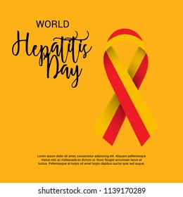 Vector illustration of a Banner for World Hepatitis Day with Text Space Background.