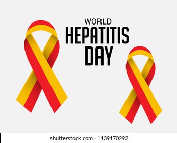Vector illustration of a Banner for World Hepatitis Day with Text Space Background.