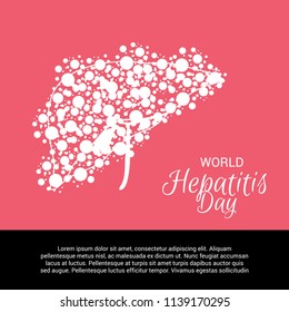 Vector illustration of a Banner for World Hepatitis Day with Text Space Background.
