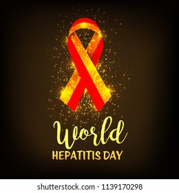 Vector illustration of a Banner for World Hepatitis Day with Text Space Background.