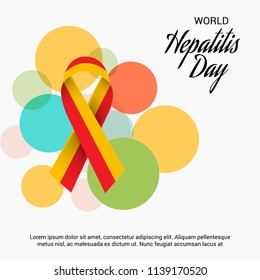 Vector illustration of a Banner for World Hepatitis Day with Text Space Background.