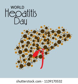 Vector illustration of a Banner for World Hepatitis Day with Text Space Background.