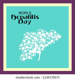 Vector illustration of a Banner for World Hepatitis Day with Text Space Background.