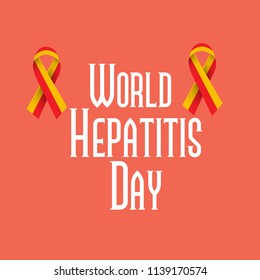 Vector illustration of a Banner for World Hepatitis Day with Text Space Background.