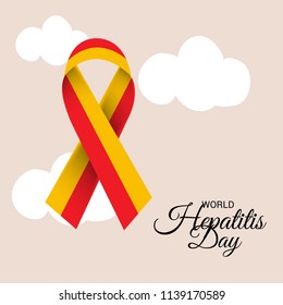Vector illustration of a Banner for World Hepatitis Day with Text Space Background.
