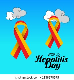 Vector illustration of a Banner for World Hepatitis Day with Text Space Background.