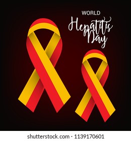 Vector illustration of a Banner for World Hepatitis Day with Text Space Background.