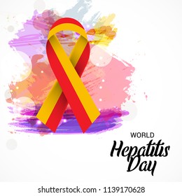 Vector illustration of a Banner for World Hepatitis Day with Text Space Background.