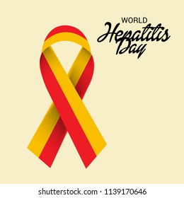 Vector illustration of a Banner for World Hepatitis Day with Text Space Background.