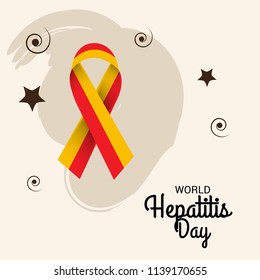 Vector illustration of a Banner for World Hepatitis Day with Text Space Background.