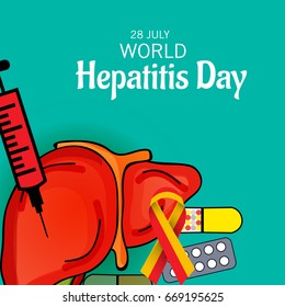 Vector illustration of a Banner for World Hepatitis Day.
