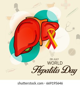 Vector illustration of a Banner for World Hepatitis Day.