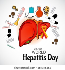 Vector illustration of a Banner for World Hepatitis Day.
