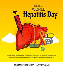 Vector illustration of a Banner for World Hepatitis Day.