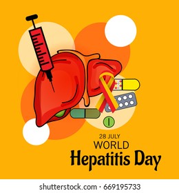 Vector illustration of a Banner for World Hepatitis Day.