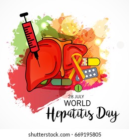 Vector illustration of a Banner for World Hepatitis Day.
