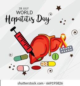 Vector illustration of a Banner for World Hepatitis Day.