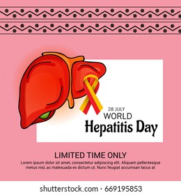 Vector illustration of a Banner for World Hepatitis Day.