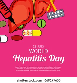 Vector illustration of a Banner for World Hepatitis Day.