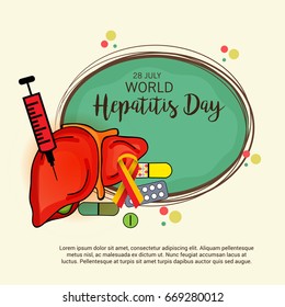 Vector illustration of a Banner for World Hepatitis Day.
