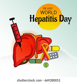 Vector illustration of a Banner for World Hepatitis Day.