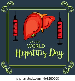 Vector illustration of a Banner for World Hepatitis Day.