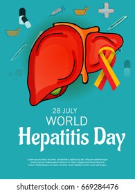 Vector illustration of a Banner for World Hepatitis Day.