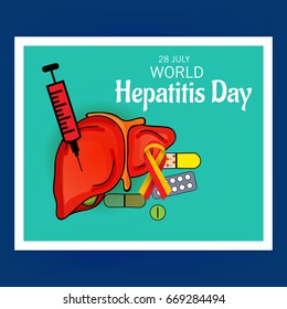 Vector illustration of a Banner for World Hepatitis Day.