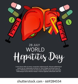 Vector illustration of a Banner for World Hepatitis Day.