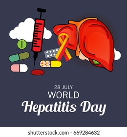 Vector illustration of a Banner for World Hepatitis Day.