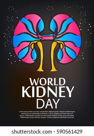 Vector illustration of a Banner For World Kidney Day.