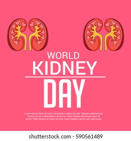 Vector illustration of a Banner For World Kidney Day.