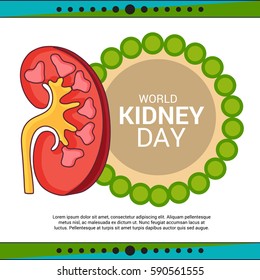 Vector illustration of a Banner For World Kidney Day.