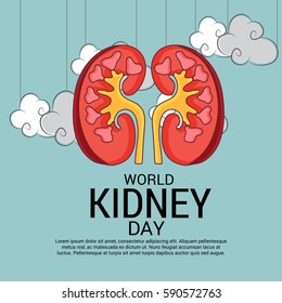 Vector illustration of a Banner For World Kidney Day.
