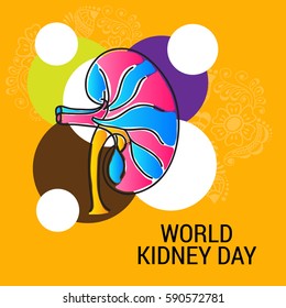 Vector illustration of a Banner For World Kidney Day.