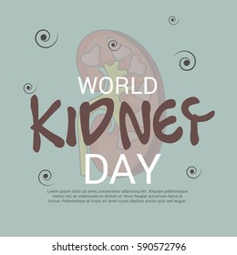 Vector illustration of a Banner For World Kidney Day.