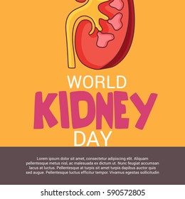 Vector illustration of a Banner For World Kidney Day.