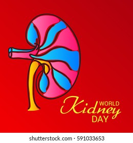 Vector illustration of a Banner For World Kidney Day.