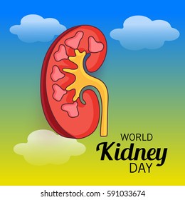Vector illustration of a Banner For World Kidney Day.