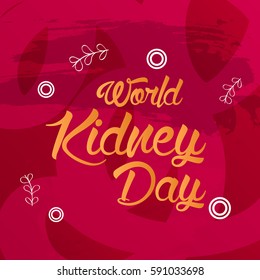 Vector illustration of a Banner For World Kidney Day.