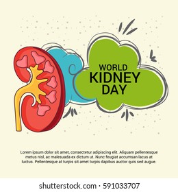 Vector illustration of a Banner For World Kidney Day.