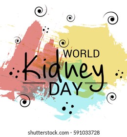 Vector illustration of a Banner For World Kidney Day.