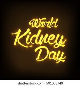 Vector illustration of a Banner For World Kidney Day.