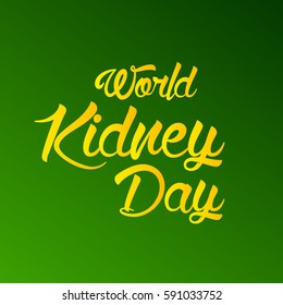 Vector illustration of a Banner For World Kidney Day.