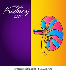 Vector illustration of a Banner For World Kidney Day.